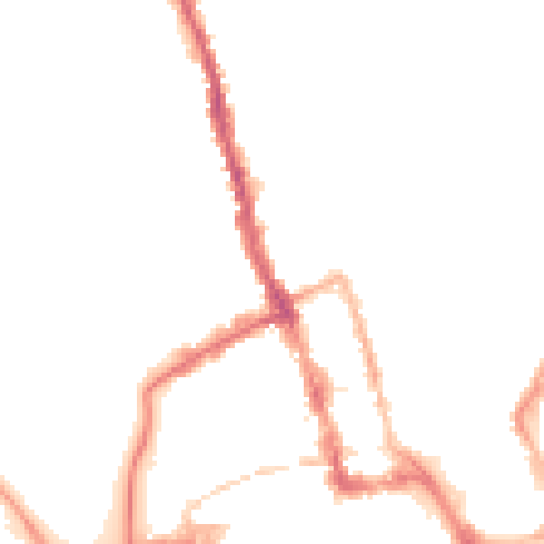 Night-time road noise heatmap for WR1 1HD