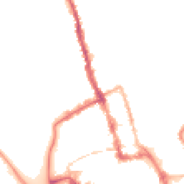 Night-time road noise heatmap for WR1 1JR