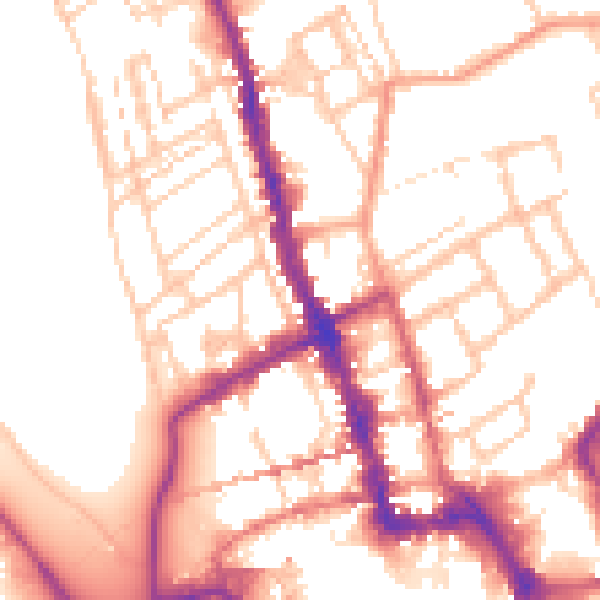 Daytime road noise heatmap for WR1 1JT