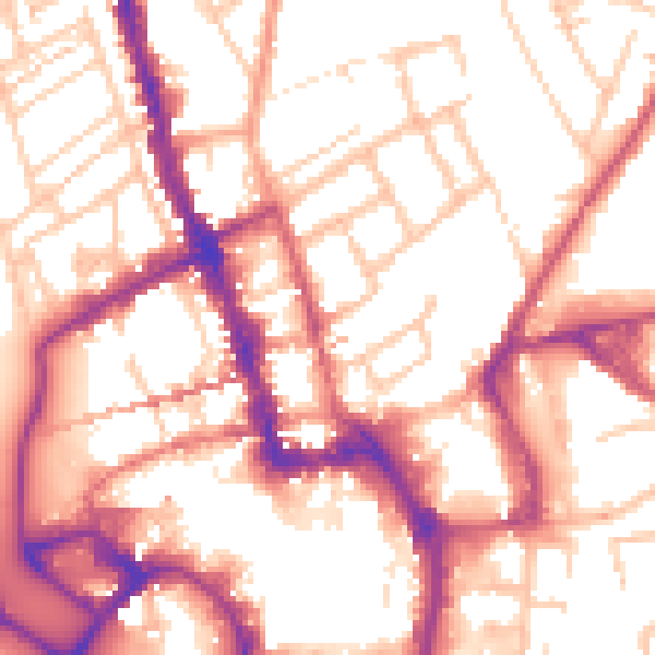 Daytime road noise heatmap for WR1 1LH