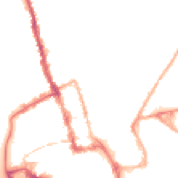 Night-time road noise heatmap for WR1 1NB