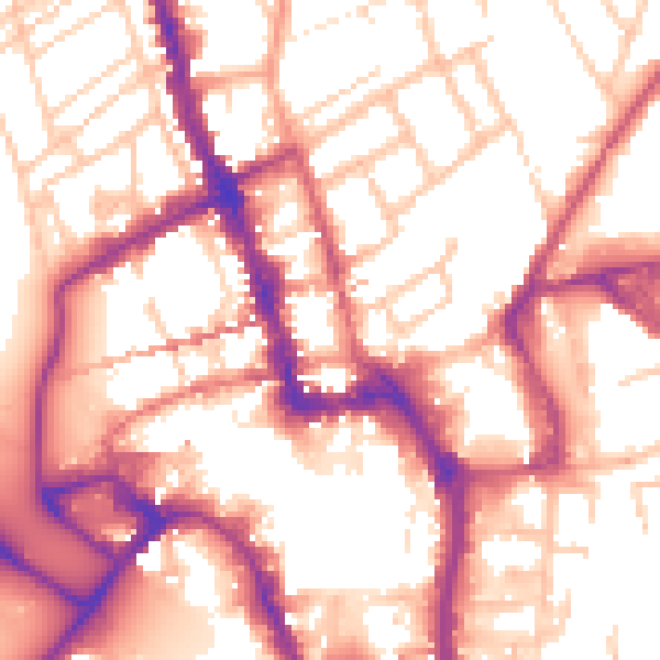 Daytime road noise heatmap for WR1 1UG