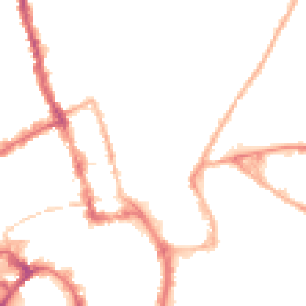 Night-time road noise heatmap for WR1 1UT