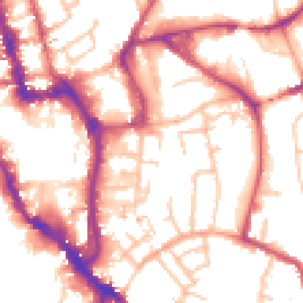 Daytime road noise heatmap for WR1 2BN