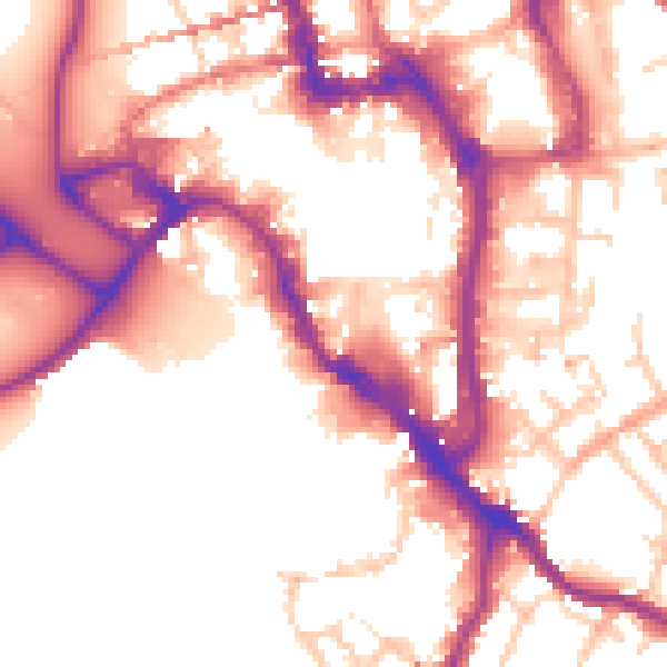 Daytime road noise heatmap for WR1 2HN