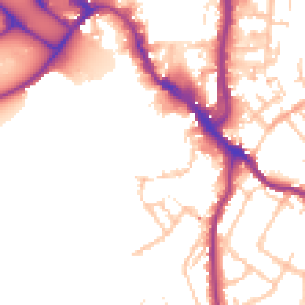 Daytime road noise heatmap for WR1 2LH