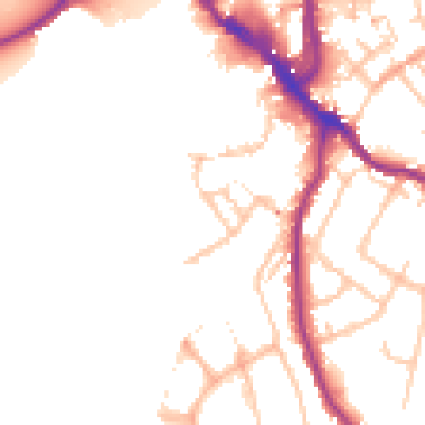 Daytime road noise heatmap for WR1 2NL