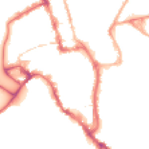 Night-time road noise heatmap for WR1 2RF