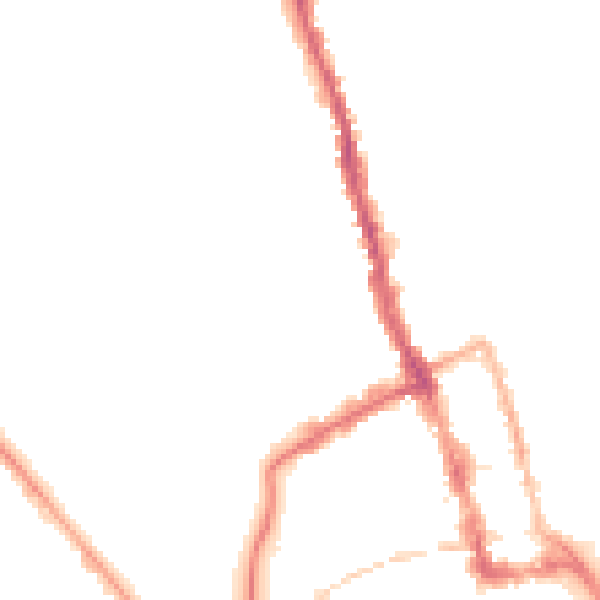 Night-time road noise heatmap for WR1 3DG