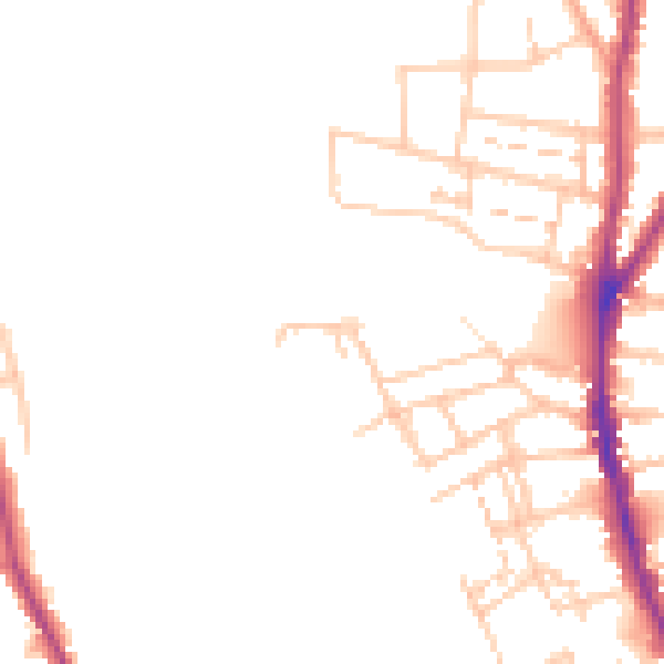 Daytime road noise heatmap for WR1 3FD