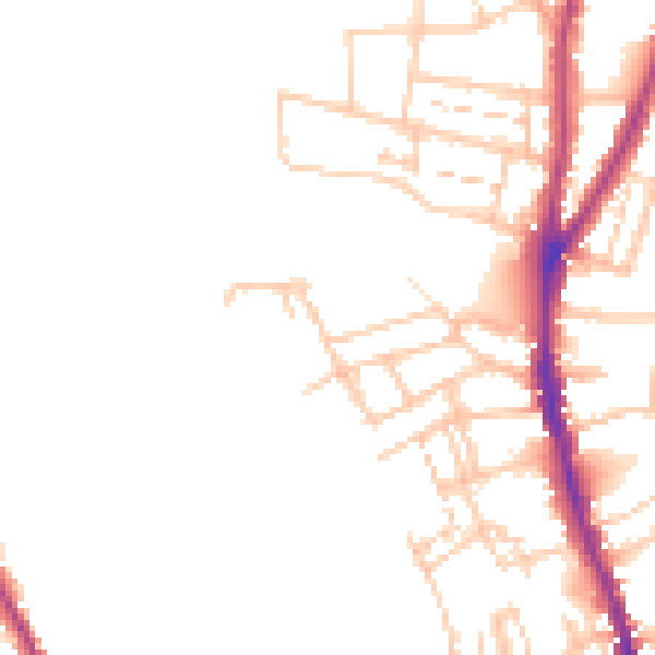 Daytime road noise heatmap for WR1 3HB