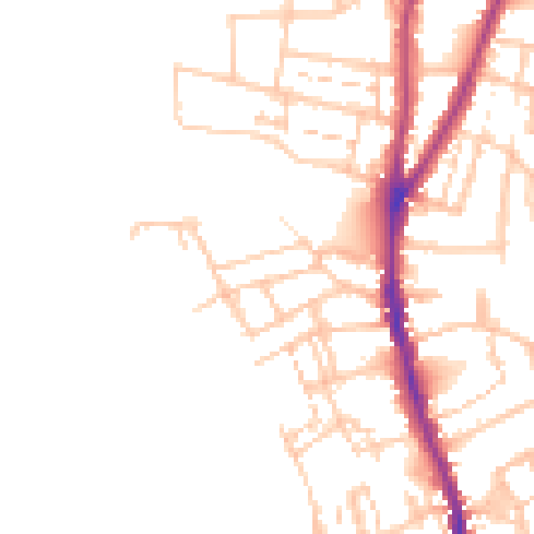 Daytime road noise heatmap for WR1 3HE