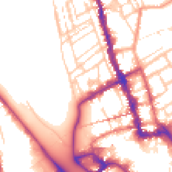 Daytime road noise heatmap for WR1 3HN