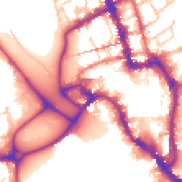 Daytime road noise heatmap for WR1 3LZ