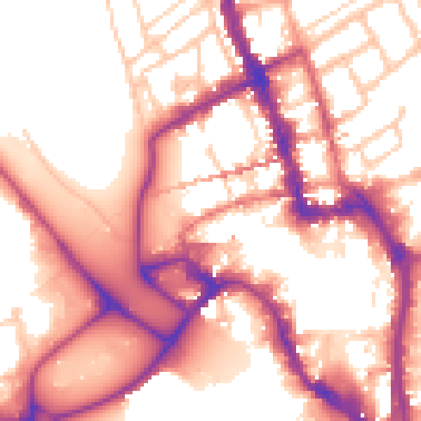 Daytime road noise heatmap for WR1 3PB