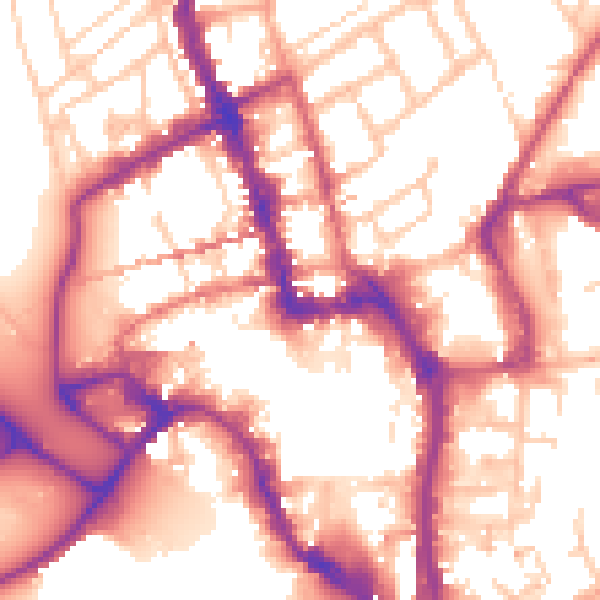 Daytime road noise heatmap for WR1 3QD