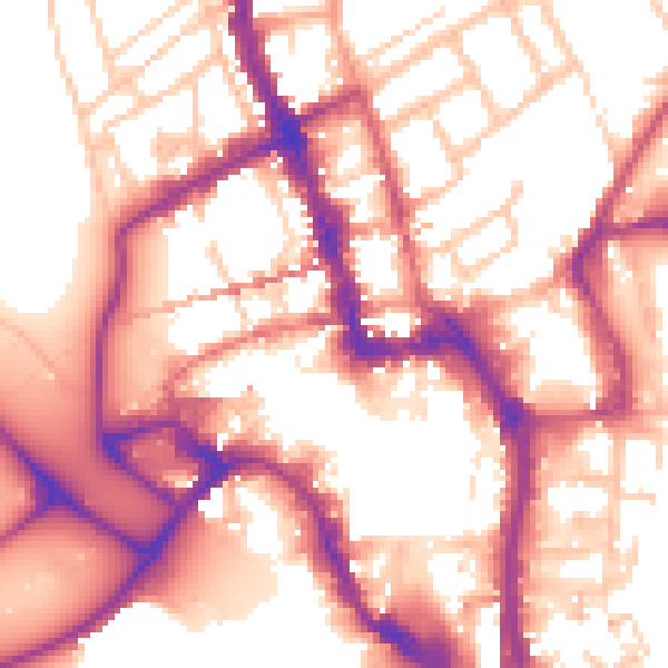 Daytime road noise heatmap for WR1 3QG