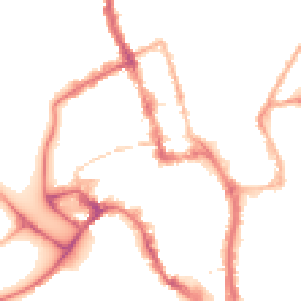 Night-time road noise heatmap for WR1 3QG