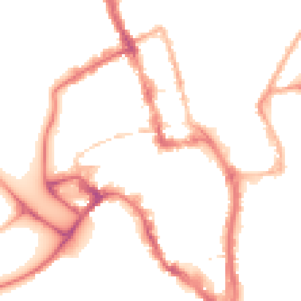Night-time road noise heatmap for WR1 3QT