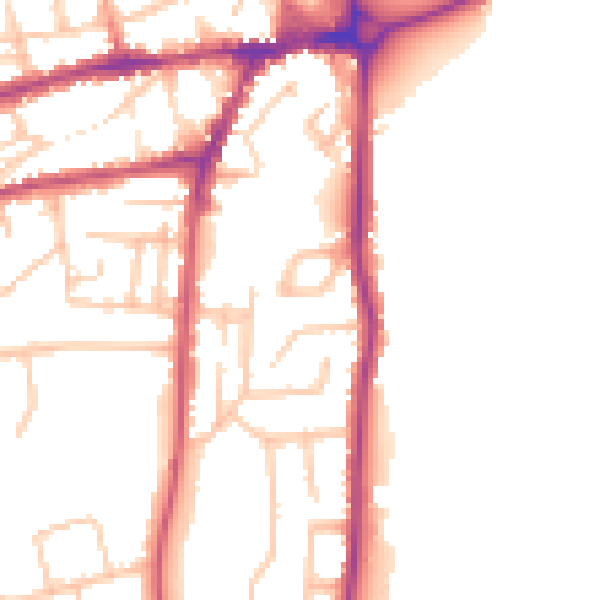 Daytime road noise heatmap for WR2 4AH