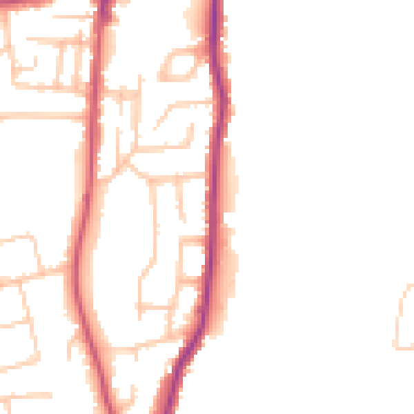 Daytime road noise heatmap for WR2 4AP