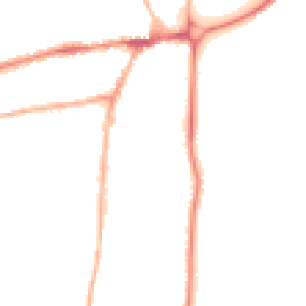 Night-time road noise heatmap for WR2 4AQ