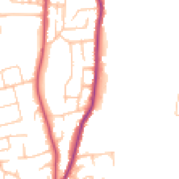 Daytime road noise heatmap for WR2 4AT