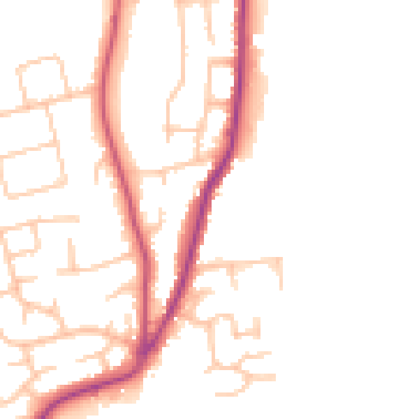 Daytime road noise heatmap for WR2 4AU