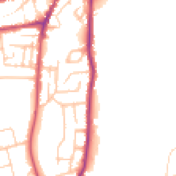 Daytime road noise heatmap for WR2 4AW