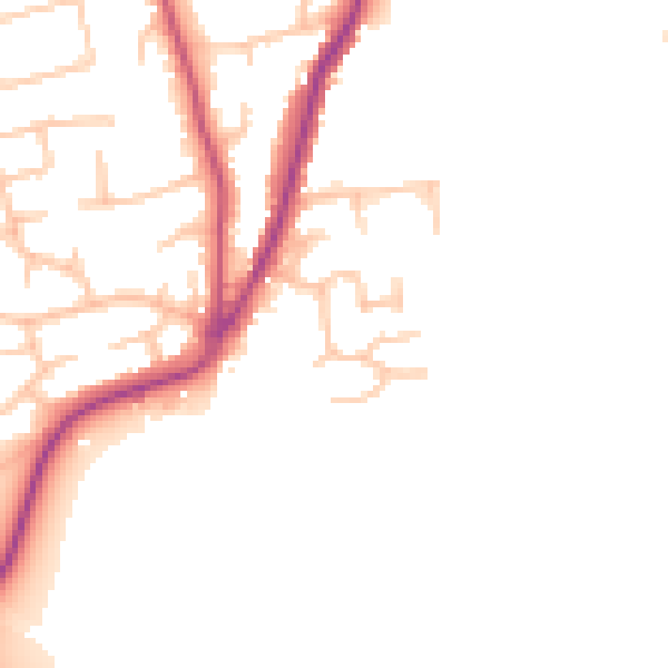 Daytime road noise heatmap for WR2 4BA