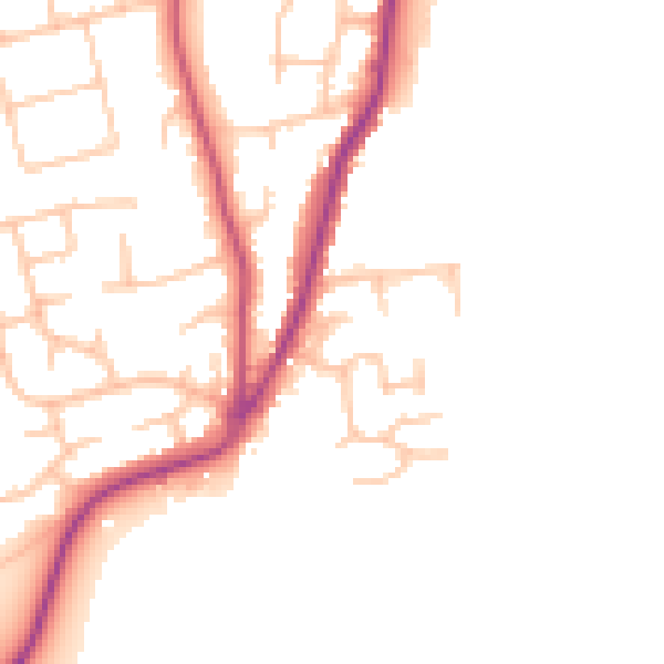 Daytime road noise heatmap for WR2 4BB