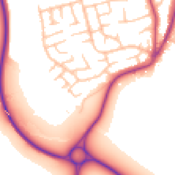 Daytime road noise heatmap for WR2 4BU