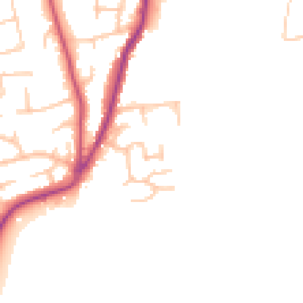 Daytime road noise heatmap for WR2 4BW