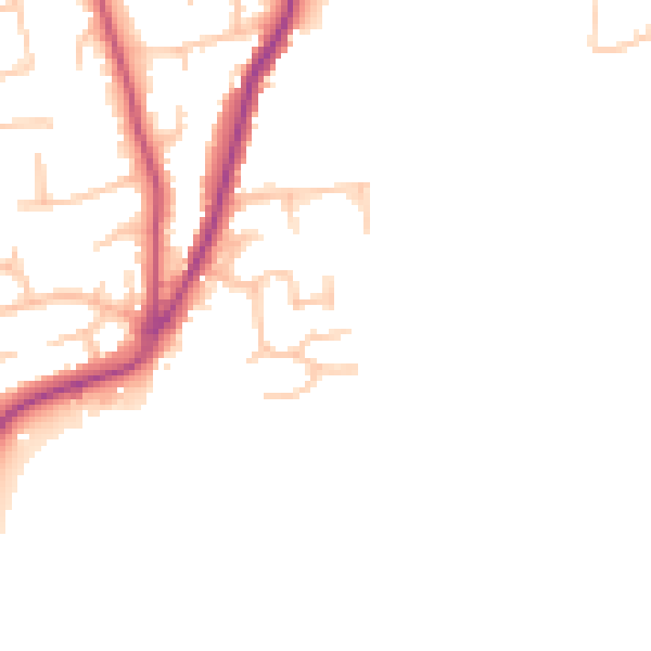 Daytime road noise heatmap for WR2 4BX