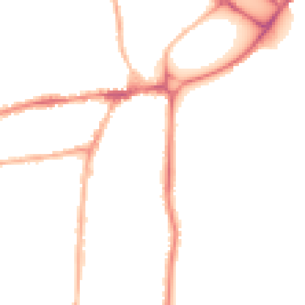 Night-time road noise heatmap for WR2 4BY