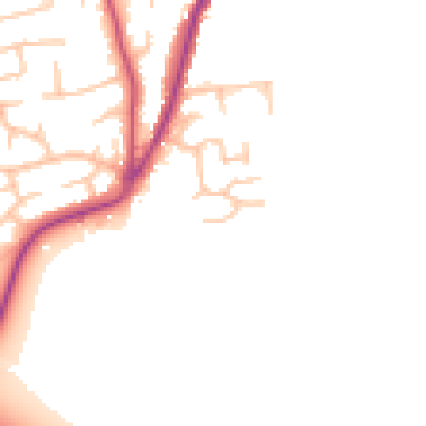 Daytime road noise heatmap for WR2 4BZ