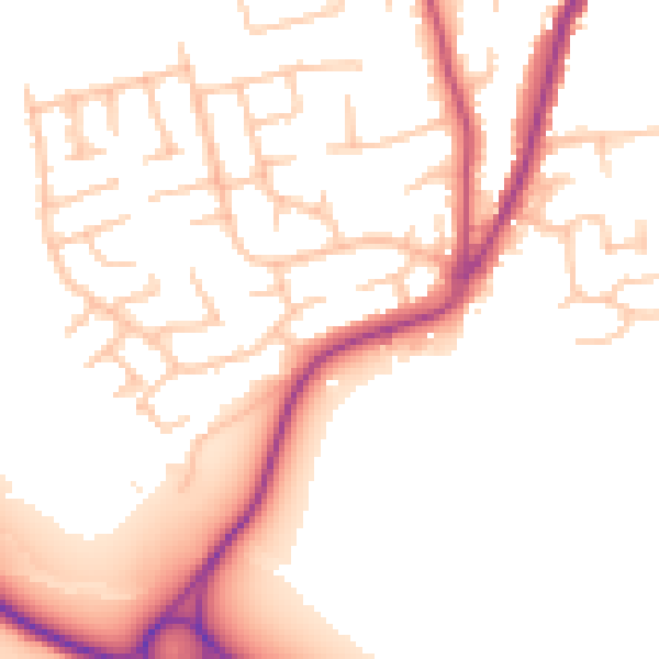 Daytime road noise heatmap for WR2 4DA