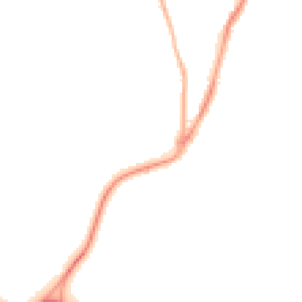 Night-time road noise heatmap for WR2 4DH