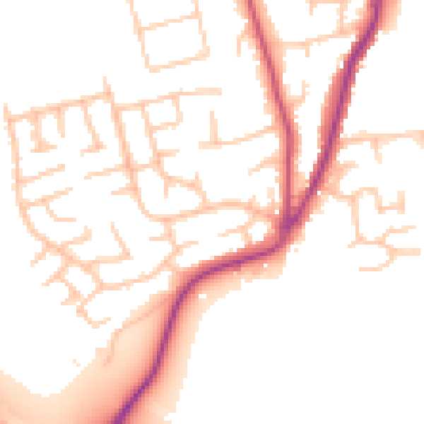 Daytime road noise heatmap for WR2 4DJ