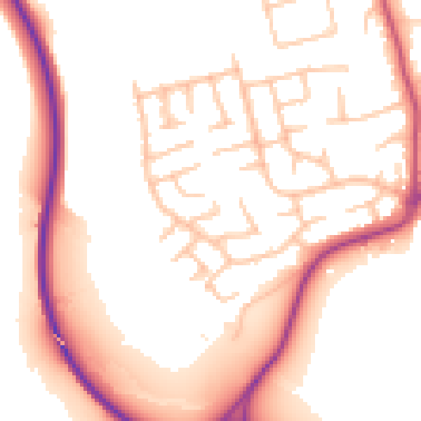 Daytime road noise heatmap for WR2 4EG