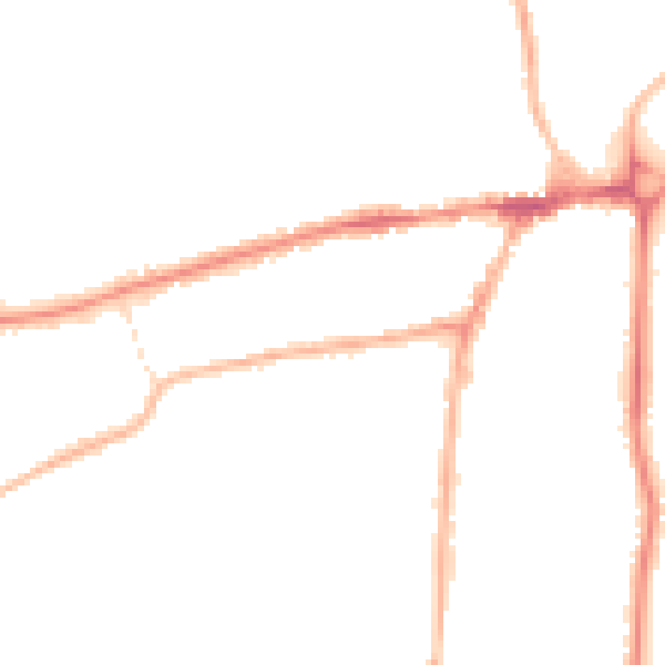 Night-time road noise heatmap for WR2 4EP