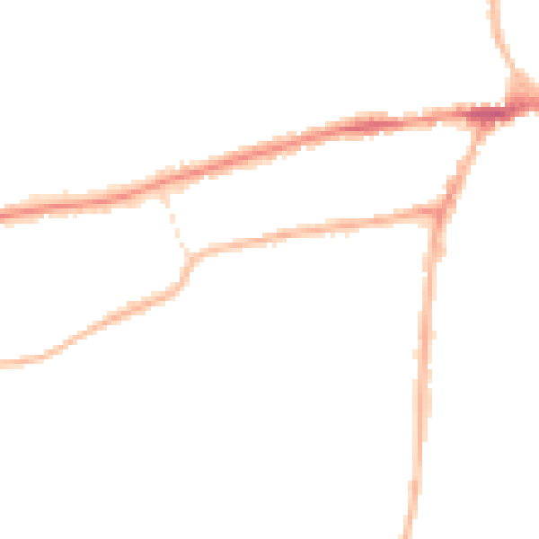 Night-time road noise heatmap for WR2 4ES