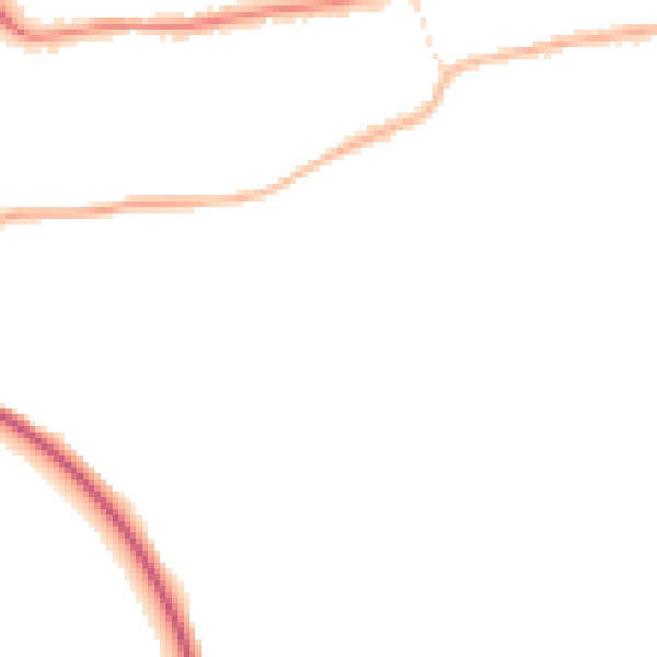 Night-time road noise heatmap for WR2 4EZ