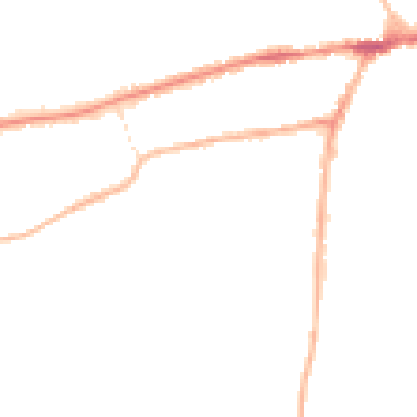 Night-time road noise heatmap for WR2 4HE