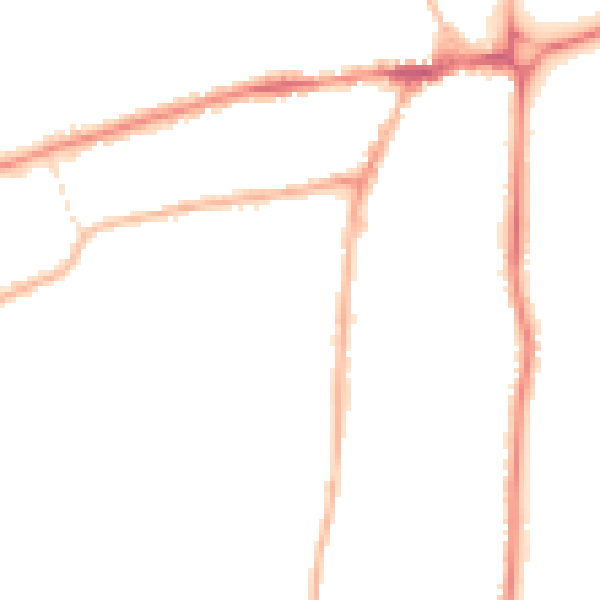 Night-time road noise heatmap for WR2 4HZ