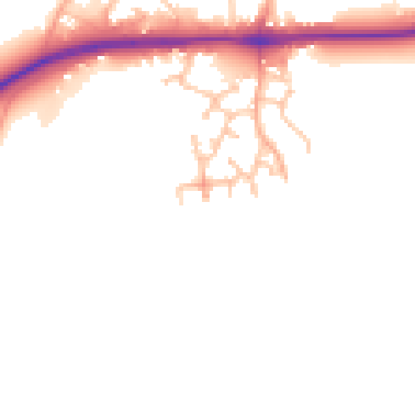 Daytime road noise heatmap for WR2 4QD