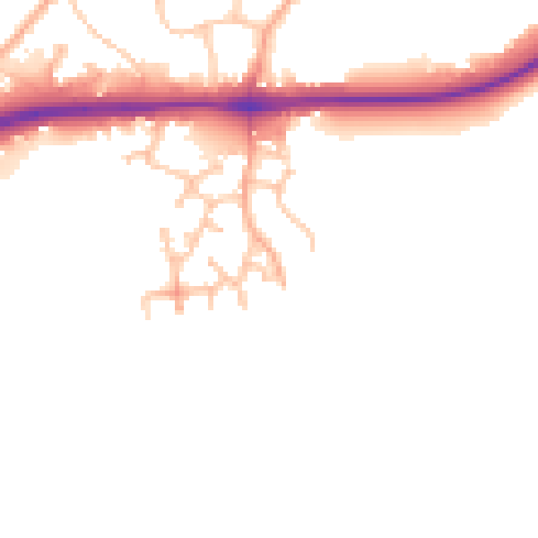 Daytime road noise heatmap for WR2 4QL