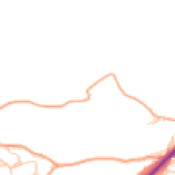 Daytime road noise heatmap for WR2 4RE
