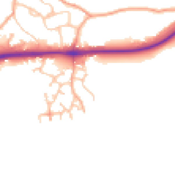 Daytime road noise heatmap for WR2 4SU