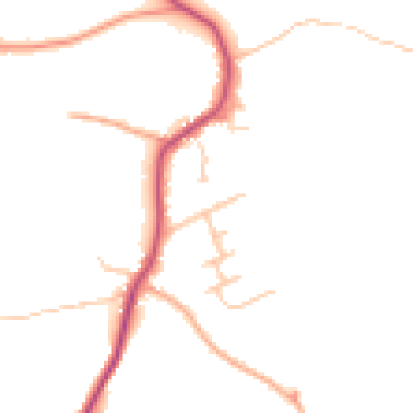 Daytime road noise heatmap for WR2 4TN